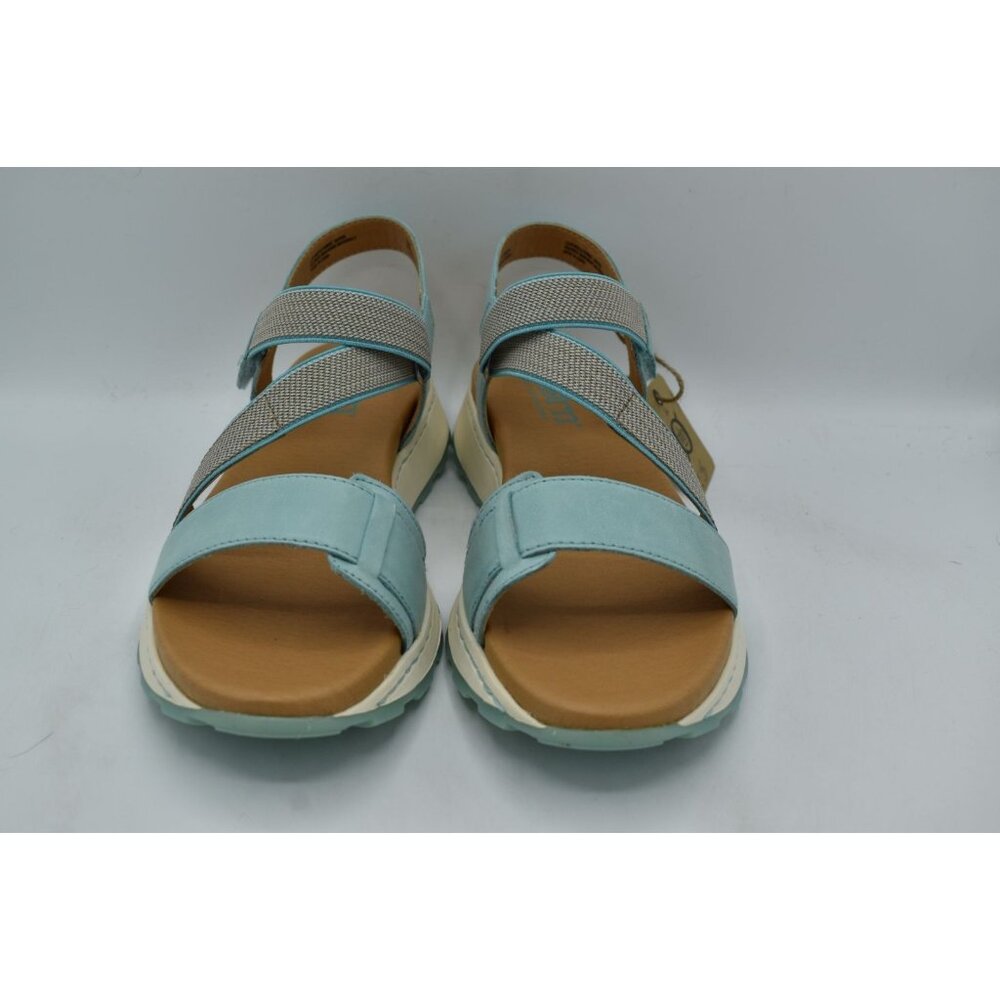Born Womens Size 8 Mady Turquoise Combo Leather Strappy Open Toe Sandals Shoes - Picture 2 of 15